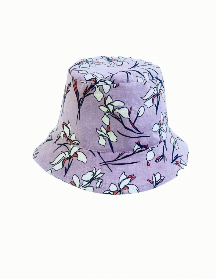 Панамка Астріт лавандова в квіточку